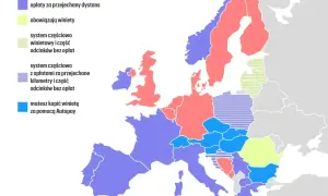 Mapa Europy z systemami opłat drogowych. Planujesz podróż do Węgier samochodem? Sprawdź, gdzie zapłacisz za autostrady, a gdzie obowiązują winiety.