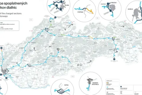 Mapa dróg płatnych na Słowacji, idealna do planowania podróży samochodem na Słowację.