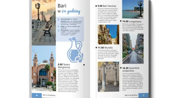 Spacer po Bari: od teatru Margherita, przez urokliwe uliczki Bari Vecchia, po Lungomare. Idealne miejsce na wakacje!